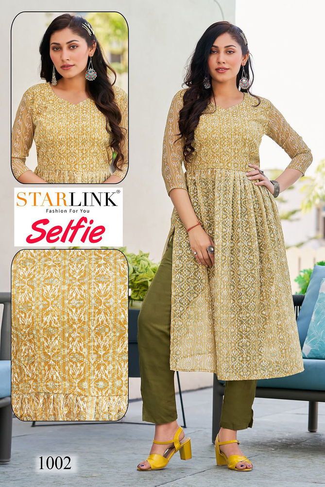 Starlink Selfie Wholesale Georgette Designer Kurtis Catalog